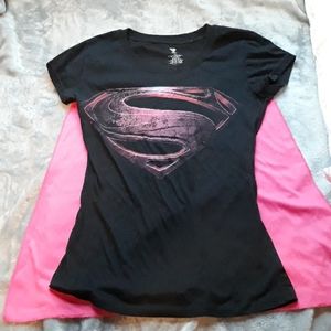 Superman Shirt (Pink) Detachable cape